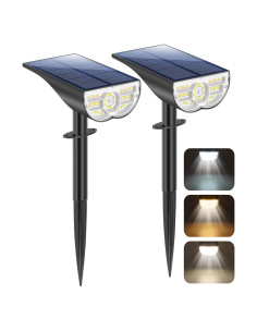 Focos Solares TOBUSA 2 Piezas 5 Modos IP67 Jardín