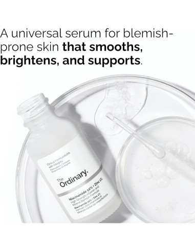 Set de Cuidado Facial The Ordinary - Ácido Hialurónico 2% + B5, Niacinamida 10% + Aceite de Rosa Mosqueta Orgánico