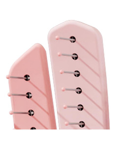 Cepillo Desenredante TEGOOL Rosa Arcoíris para Cabello Rizado