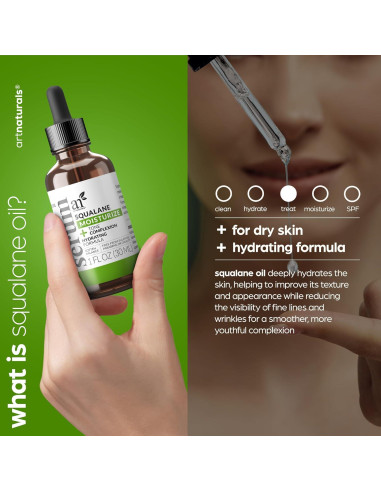 Aceite Facial de Squalano Artnaturals 28.35 ml Hidratante Vegano