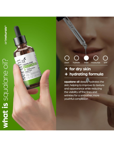 Aceite Facial de Squalano Artnaturals 28.35 ml Hidratante Vegano