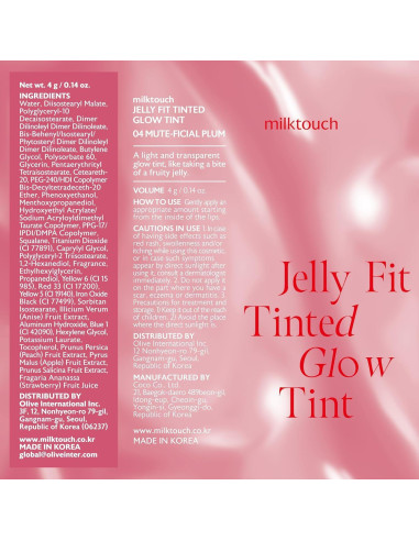 Tinte Labial Jelly Fit MilkTouch 04 Mute-Ficial Plum 3.98g