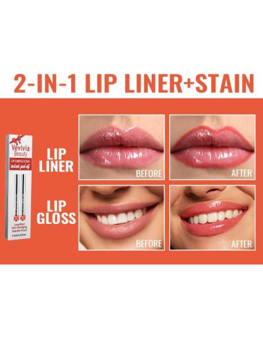 Tinte de Labios Peel Off 2pcs - Larga Duración Nude y Malva