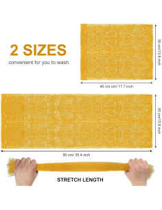 Esponjas de Baño Exfoliantes Patelai - 2 Piezas Amarillo 2