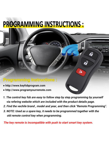 Llave Remota Entrada Sin Llave Vurkcy para Nissan 2003-2016
