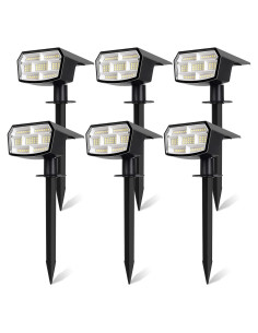 Paquete de 6 luces solares Sucolite 59 LED jardín 3 modos