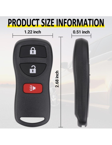 Llave Remota Entrada Sin Llave Vurkcy para Nissan 2003-2016