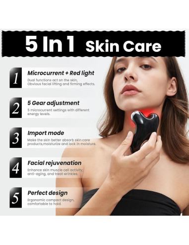 Dispositivo Facial de Microcorriente Hunvva EP-300 Luz Roja