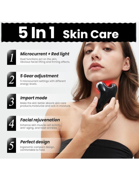 Dispositivo Facial de Microcorriente Hunvva EP-300 Luz Roja