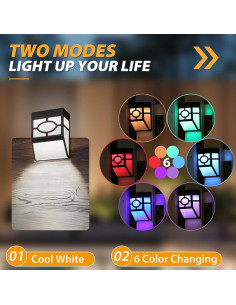 Luces Solares Otdair LED para Exteriores, 8 Piezas Multicolor 2