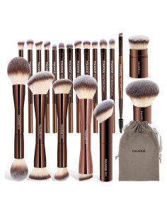 Conjunto de Brochas de Maquillaje 20 Pcs MAANGE Café