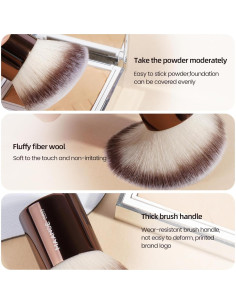 Conjunto de Brochas de Maquillaje 20 Pcs MAANGE Café 2