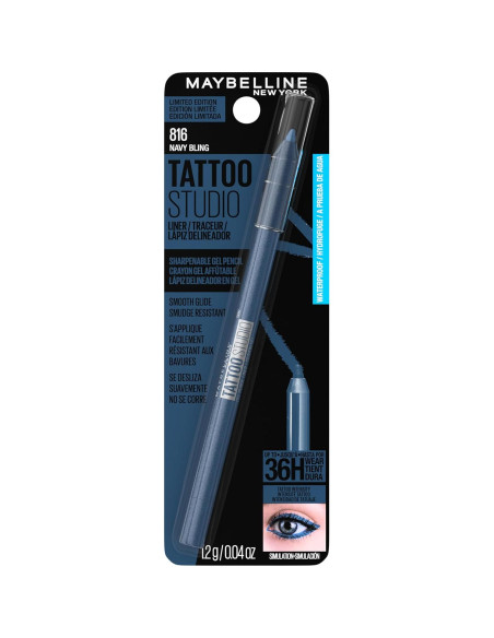 Delineador afilable Maybelline Tattoo Studio Navy Bling 1.13g