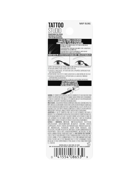 Delineador afilable Maybelline Tattoo Studio Navy Bling 1.13g