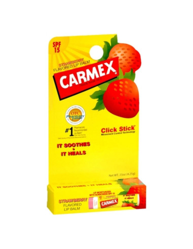 Bálsamo Labial Hidratante Carmex Click-Stick SPF 15 Fresa 4.25 g