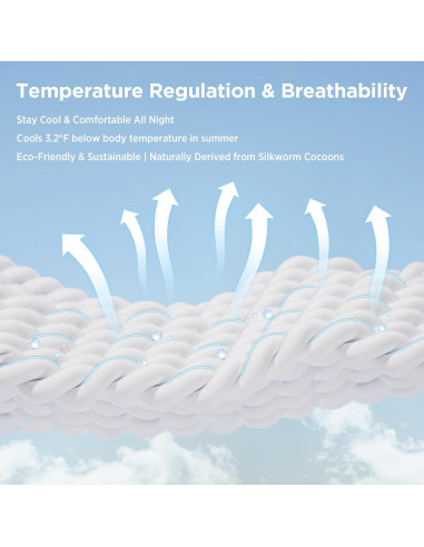 Funda de Almohada de Seda Utukky 100% Morera 22 Momme Estándar