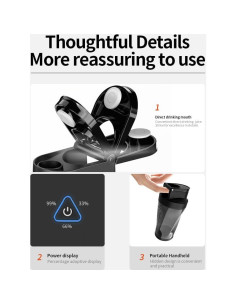 Licuadora portátil TOGETHERTOYO 0.8L 6 cuchillas negra 2