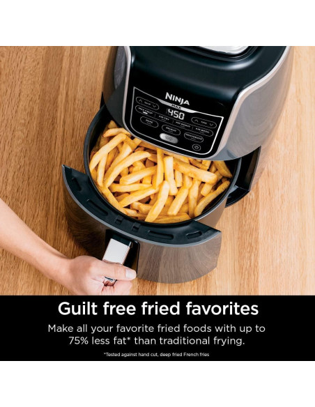 Freidora de Aire Ninja AF161, 5.5L, Gris Renovado Freidora de Aire Ninja AF161, 5.5L, Gris Renovado