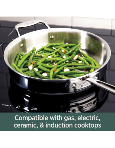 Cacerola de Acero Inoxidable All-Clad D5 3 Litros Apta Horno