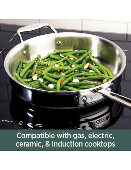 Cacerola de Acero Inoxidable All-Clad D5 3 Litros Apta Horno