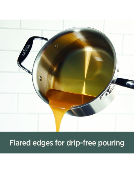 Cacerola de Acero Inoxidable All-Clad D5 3 Litros Apta Horno