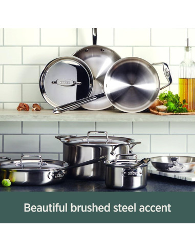 Cacerola de Acero Inoxidable All-Clad D5 3 Litros Apta Horno