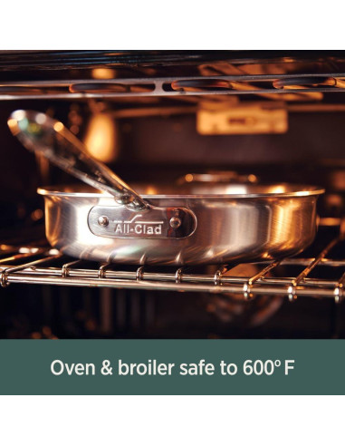 Cacerola de Acero Inoxidable All-Clad D5 3 Litros Apta Horno