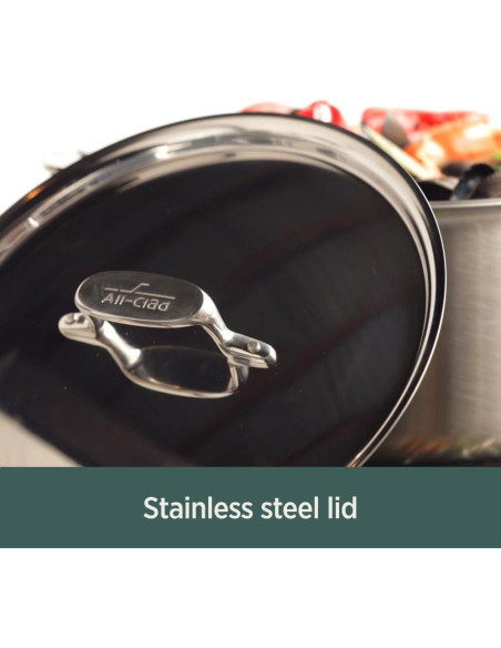 Cacerola de Acero Inoxidable All-Clad D5 3 Litros Apta Horno