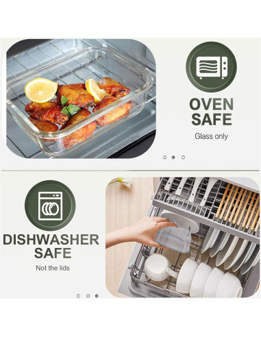 Juego de 30 Recipientes de Almacenamiento de Vidrio KOMUEE