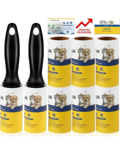 Rodillo Quitapelusas Adhesivo HONGFENGDZ - Paquete de 8 2