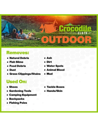 Toallitas de Limpieza para Exteriores Crocodile Cloth - 80 Unidades