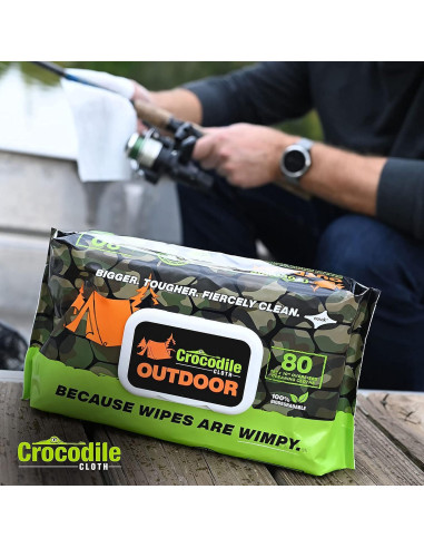 Toallitas de Limpieza para Exteriores Crocodile Cloth - 80 Unidades