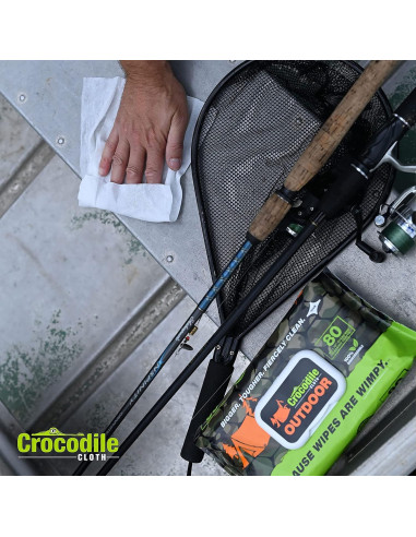 Toallitas de Limpieza para Exteriores Crocodile Cloth - 80 Unidades