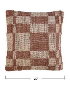 Cojín Decorativo Cuadrado Creative Co-Op 50.8cm Yute Algodón 2