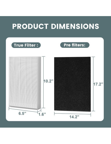Reemplazo Filtro HEPA HPA300 Honeywell 6 Filtros R + 8 Prefiltros A