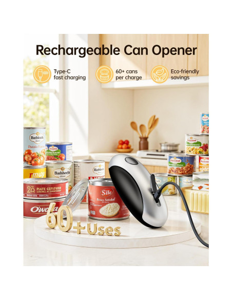 Abrelatas Eléctrico Recargable HouseSapp - Automático 3W