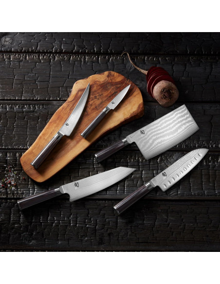 Cuchillo Santoku Shun Classic 30.5 cm Muesca VG-MAX Damasco