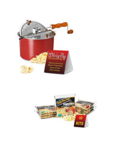 Máquina de Palomitas Whirley-Pop Rojo + 10 Kits Wabash Valley