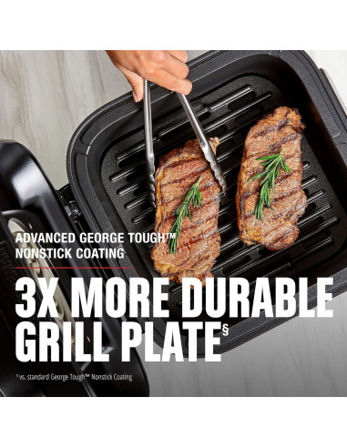 Parrilla Eléctrica George Foreman Beyond Grill 7-en-1 Negra