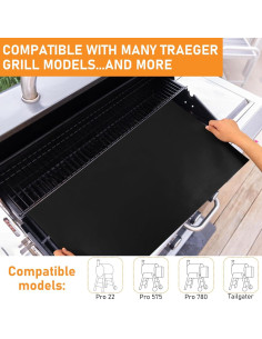 Revestimiento de Bandeja de Goteo Traeger 4 Pcs Teflón 70.5x39.1cm 2