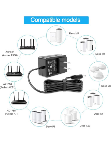 Adaptador de corriente 12V 2A TP-Link Deco S4 M3 M4 M5 P9