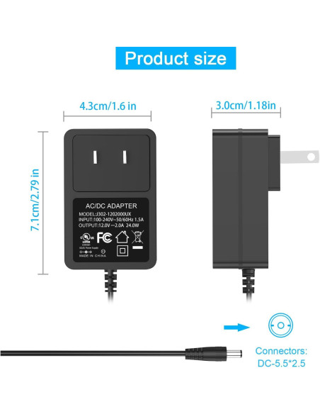 Adaptador de corriente 12V 2A TP-Link Deco S4 M3 M4 M5 P9