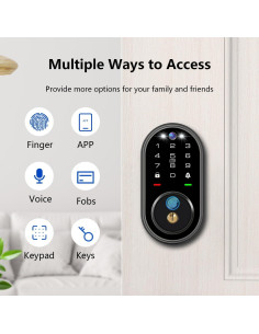 Cerradura Inteligente Biométrica Jacchozhi D100 con Timbre y WiFi 2