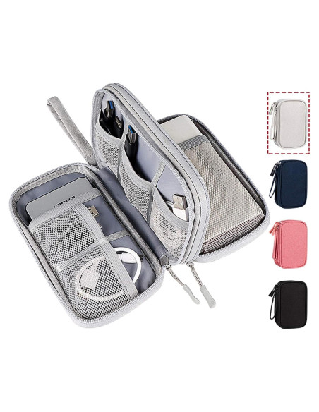 Bolsa Organizadora Electrónica CAOODKDK Doble Capa Gris