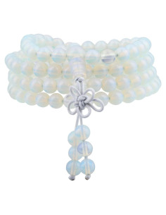 Pulsera y Collar Mala Nupuyai 108 Cuentas de 6mm Cristal Sanador