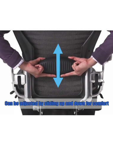Almohadilla de Soporte Lumbar Ketofa para Silla Herman Miller B Negra
