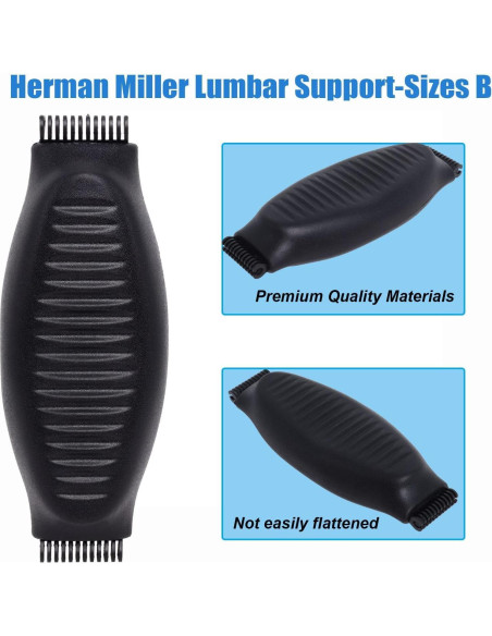 Almohadilla de Soporte Lumbar Ketofa para Silla Herman Miller B Negra