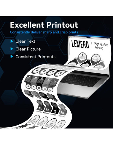 Cartucho de Tóner LEMERO TN830XL Negro Alto Rendimiento 2 Unidades