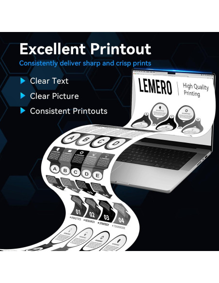 Cartucho de Tóner LEMERO TN830XL Negro Alto Rendimiento 2 Unidades