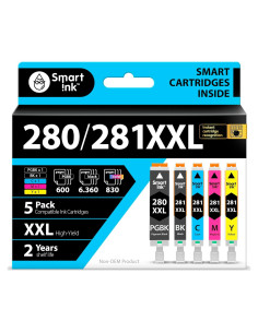 Cartuchos de tinta Smart Ink compatibles Canon 280 281 XXL - 5 unidades